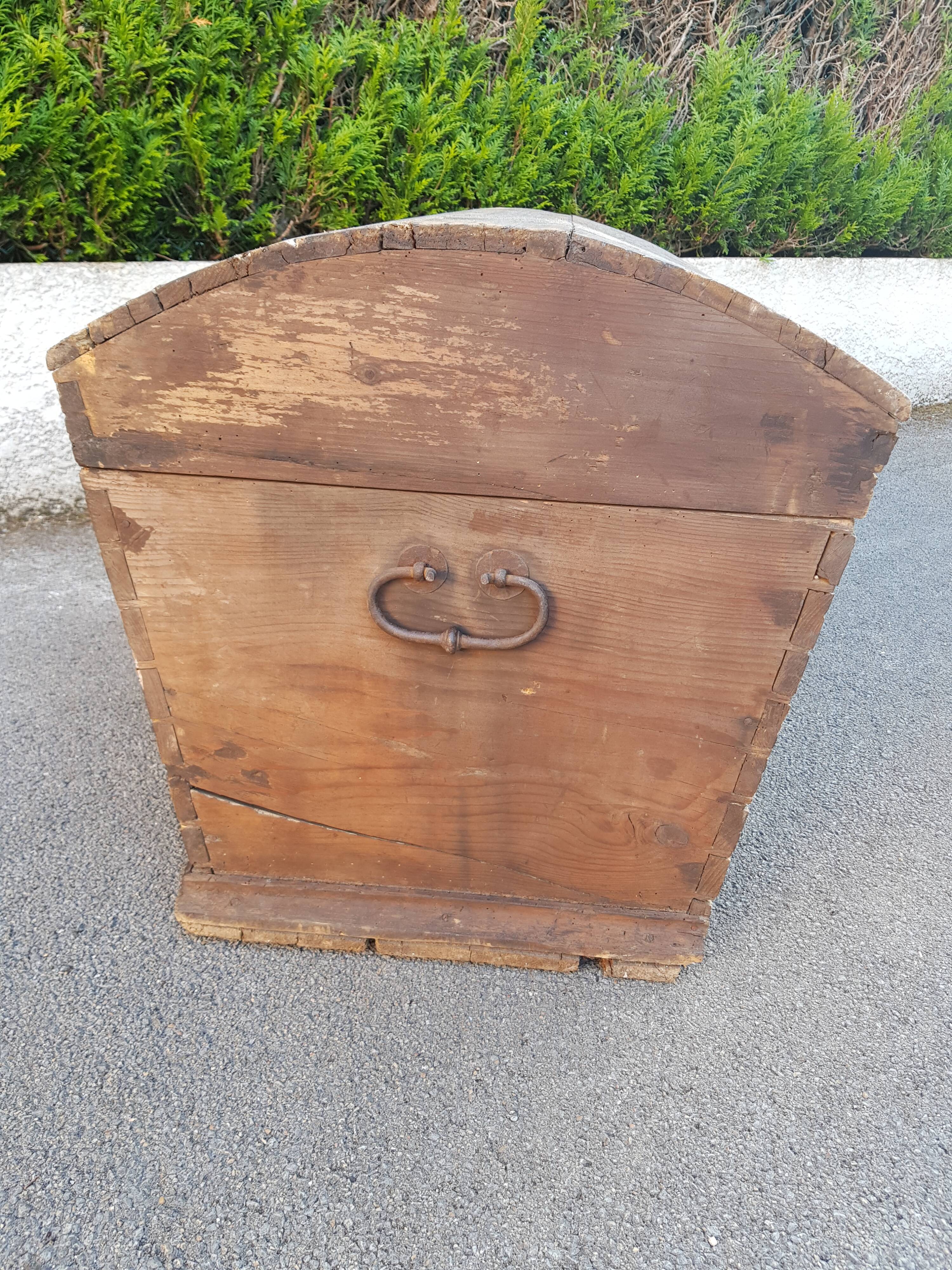 Former bulging privateer's trunk in 18th century fir