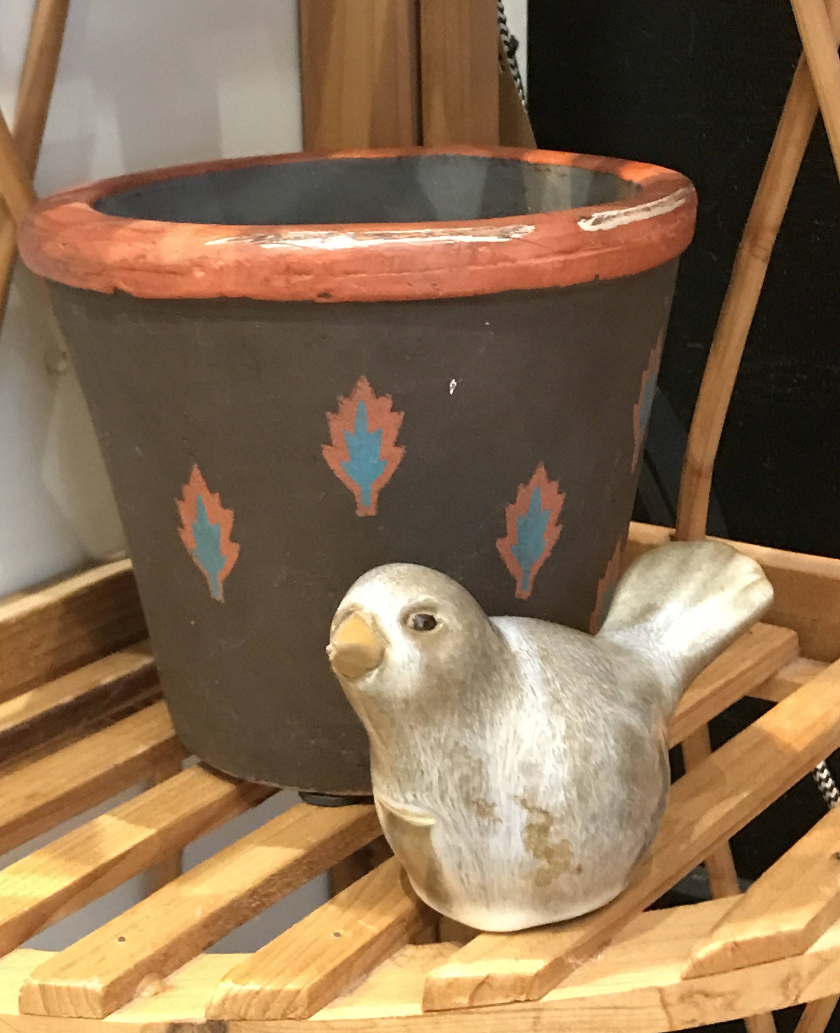 Beige ceramic bird