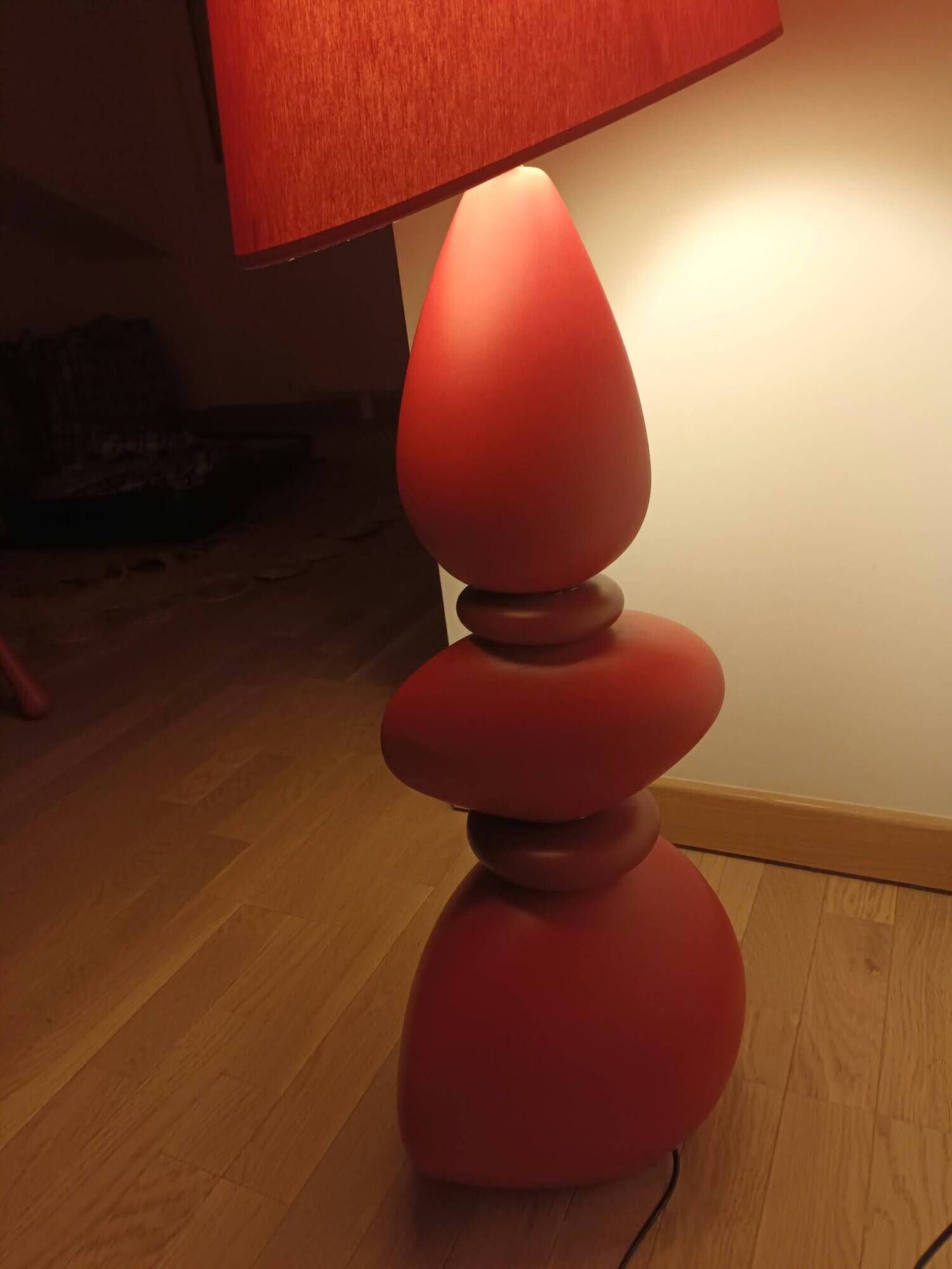 Lamp / luminaire retro 1970s style red