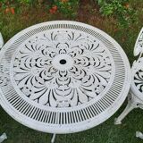 Cast aluminum garden furniture
