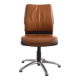 Vintage 1980s leather swivel office chair