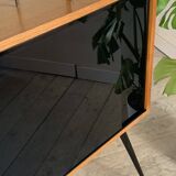 Vintage oak display cabinet bookcase
