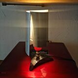 Bedside lamp desk guariche style rockabilly brushed steel 1960