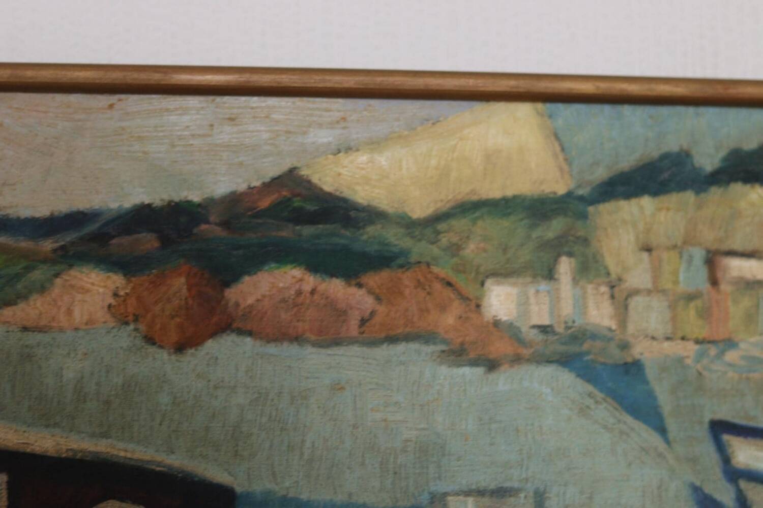 Original  Swedish Oil on Canvas – “Boats” by Kjell Lindberg – Vintage