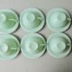 Lot of 6 cups and under Cups Art Deco in mint green opaline