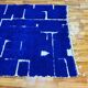 Majorelle blue rug 250cm x 150cm