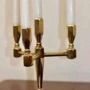 Vintage Candelabra with Four Arms in Swedish Brass from Gusum