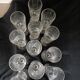 12 antique crystal champagne flutes