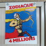 Original National Zodiac Lottery poster Sagittarius 1985