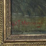 Decorative antique english painting fox and ducks