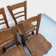 Set of 6 vintage brutalist oak chairs from the 1950s.
