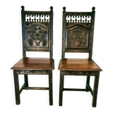 Paire de chaises bretonnes fin 19e siècle