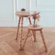 Large tripod/ bedside table/ renovated vintage stool, 1970s