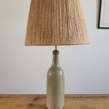 Vintage stoneware and rope lamp