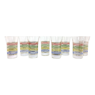 Set of 8 glasses of fifties H12cm