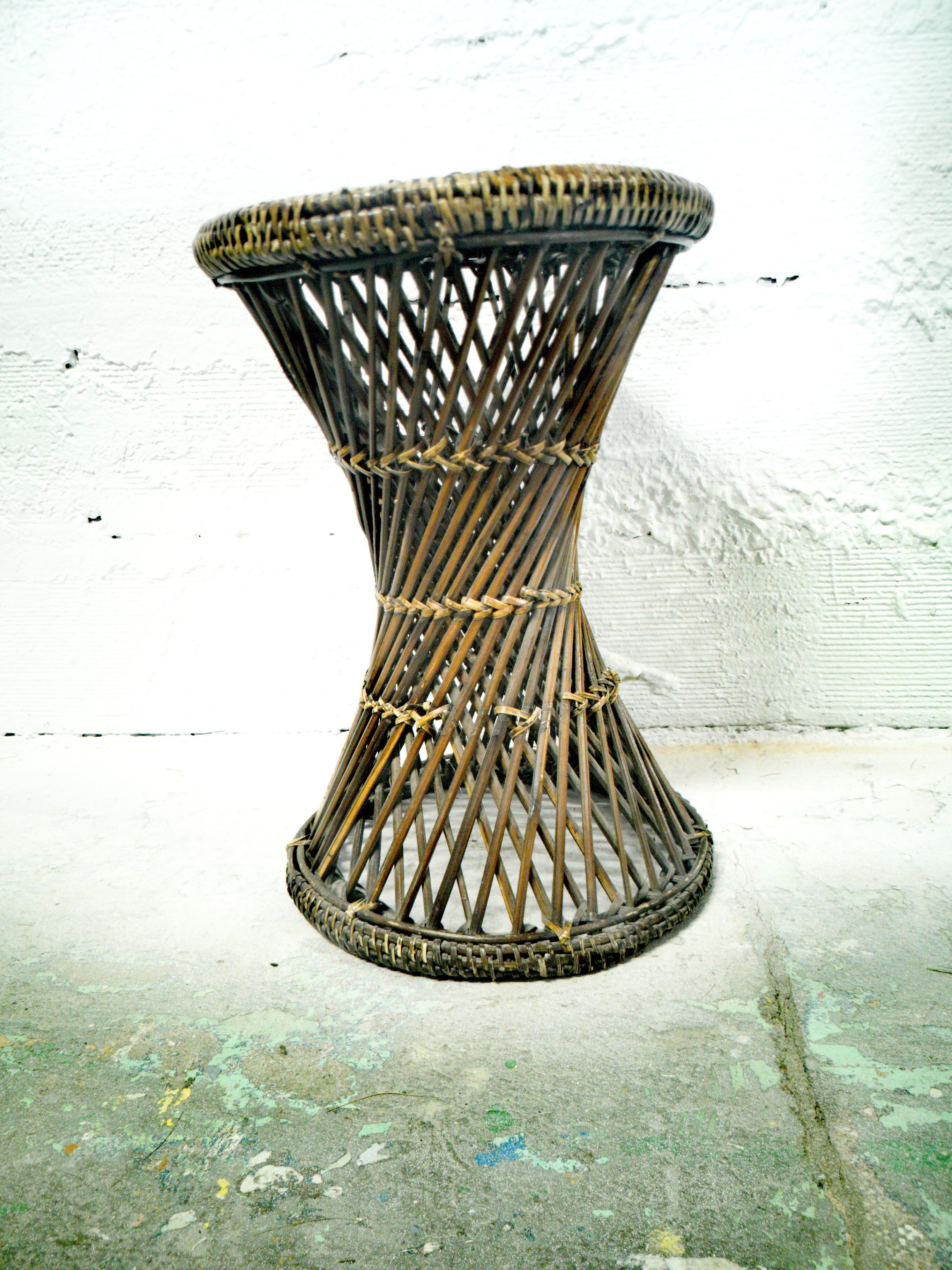 Tam Tam stool in rattan