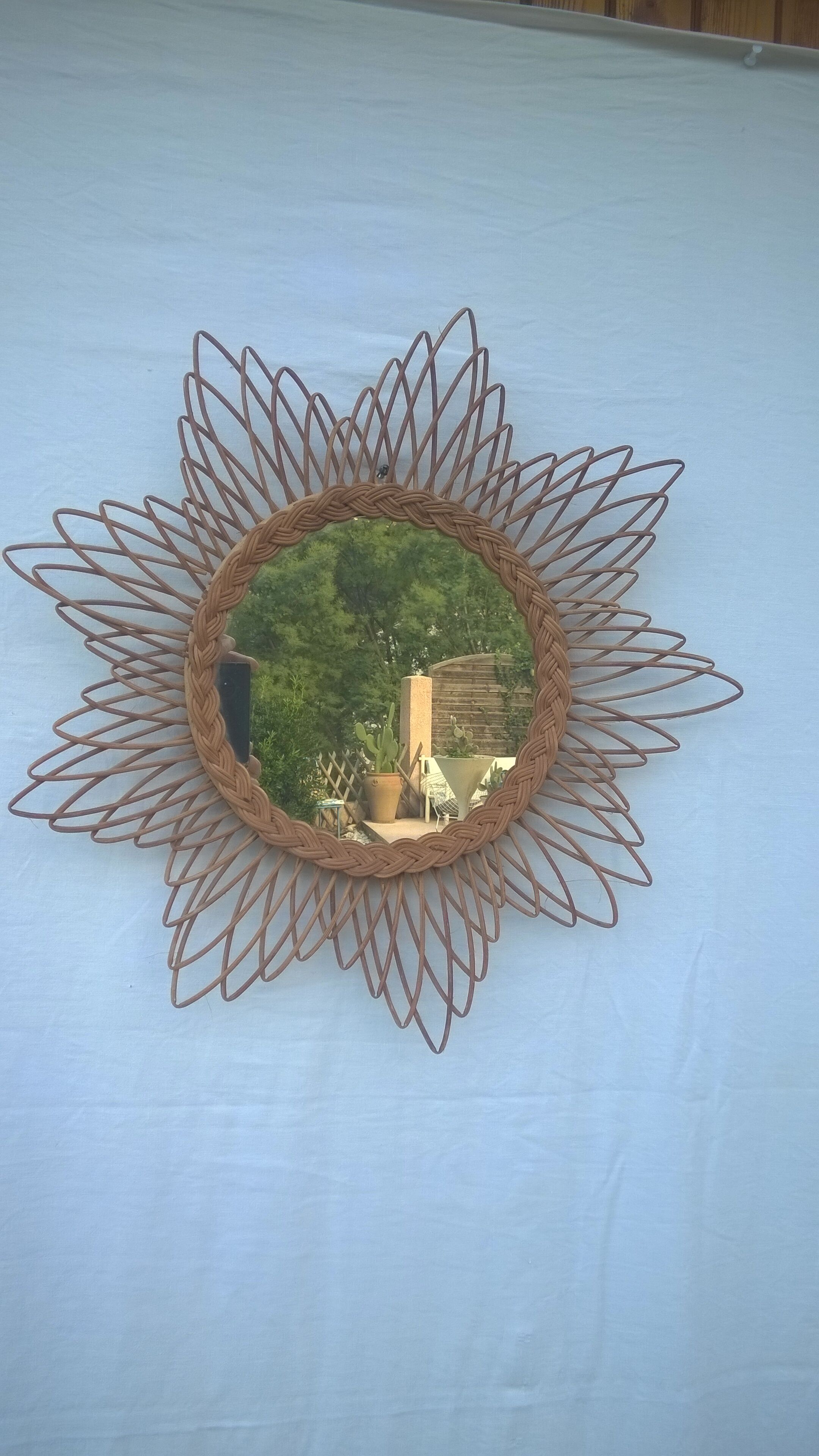 Mirror rattan sun 52cm