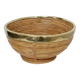 Rattan and brass fruit bowl 1970s
