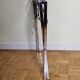 Luggage rack in chrome steel and leather 80s