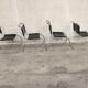Set of 4 black leather chairs by Ludwig Mies Van Der Rohe