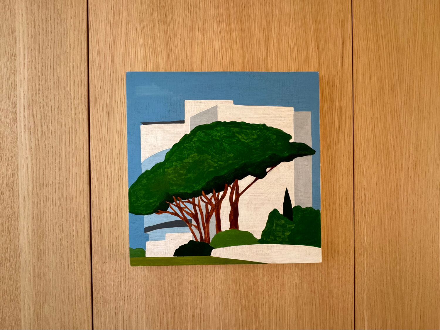 Painting on panel, Côte d'Azur in Spring