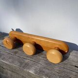 1980 pine wood wall coat rack