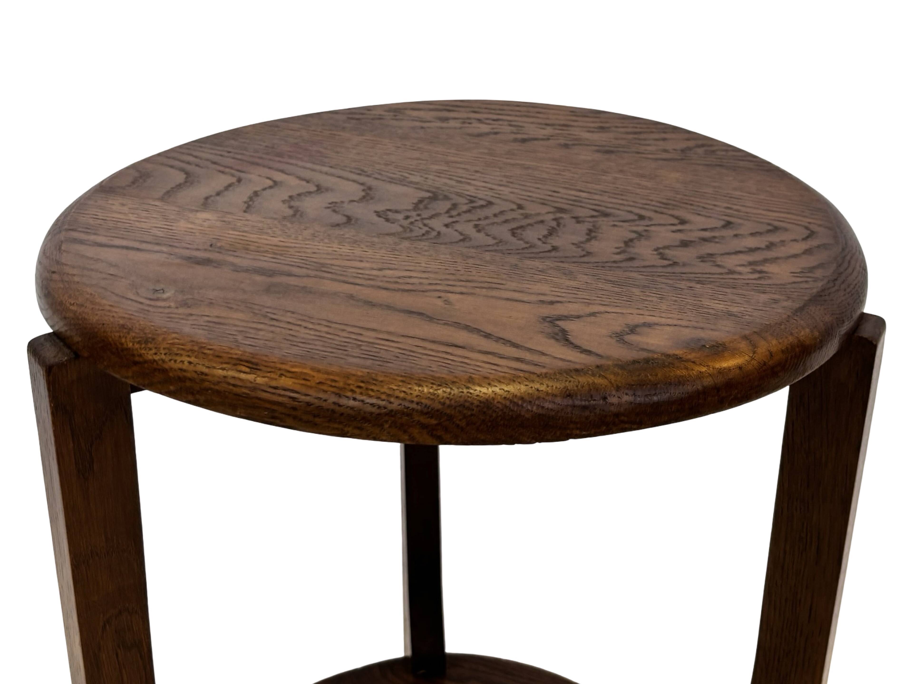 Art Deco Side Table Plant Table Oak 1950s Design