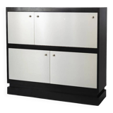 Brushed metal bar cabinet by De Coene