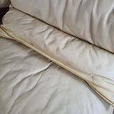 Modular sofa in leather and suede