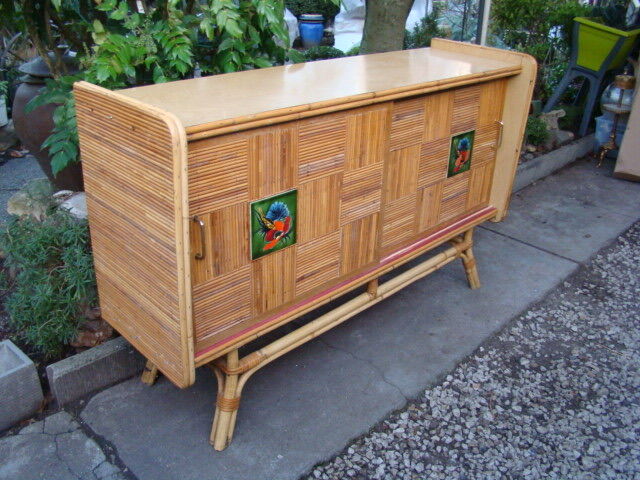 Rattan/vintage wicker sideboard 50/60