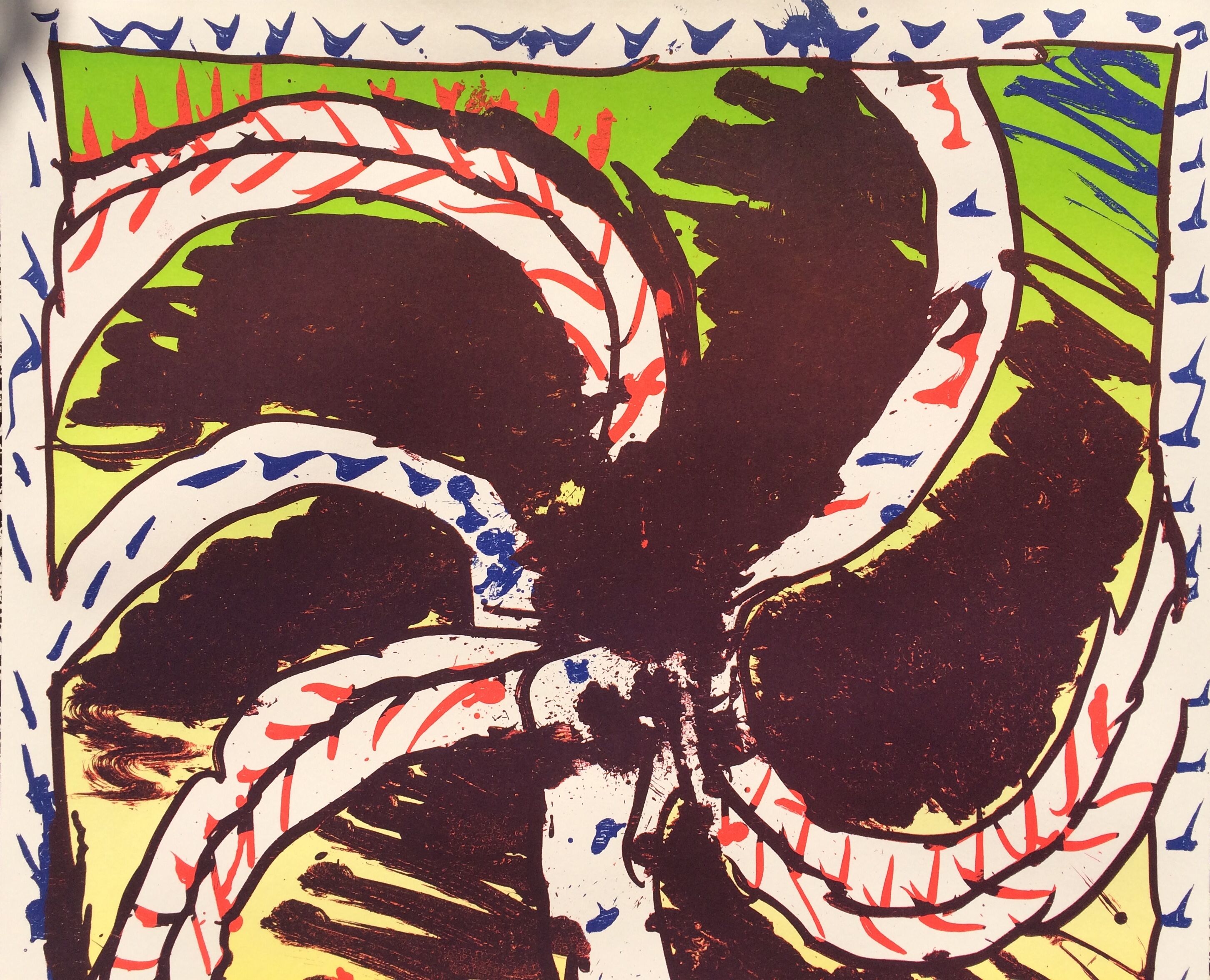 Pierre ALECHINSKY Derrière Le Miroir n°250, 1982. Poster made in original lithograph