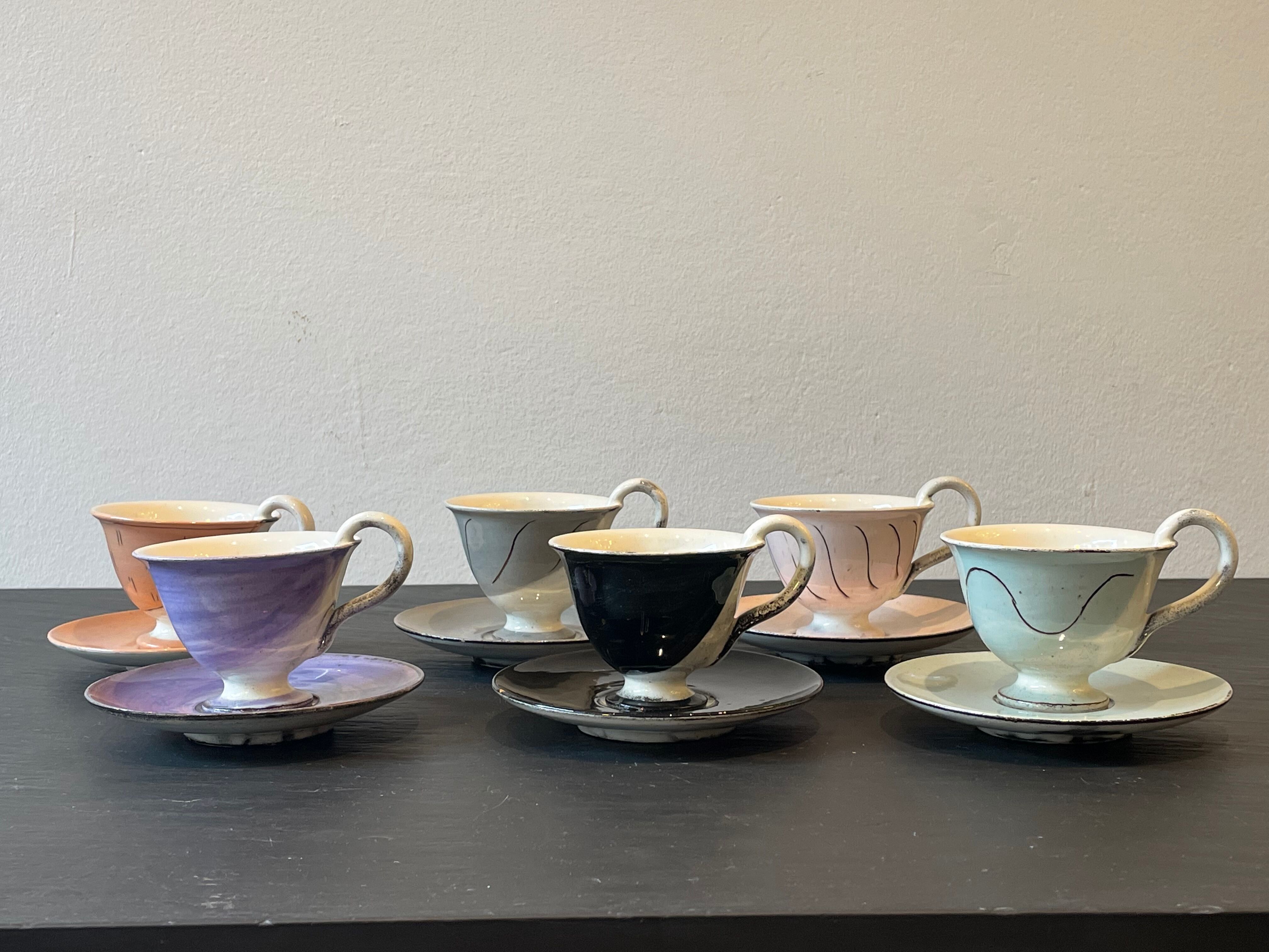 Set of 6 margrit Linck coffee cups