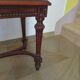 Coffee table - black marble top - Louis XIII style - H-shaped crossbar base