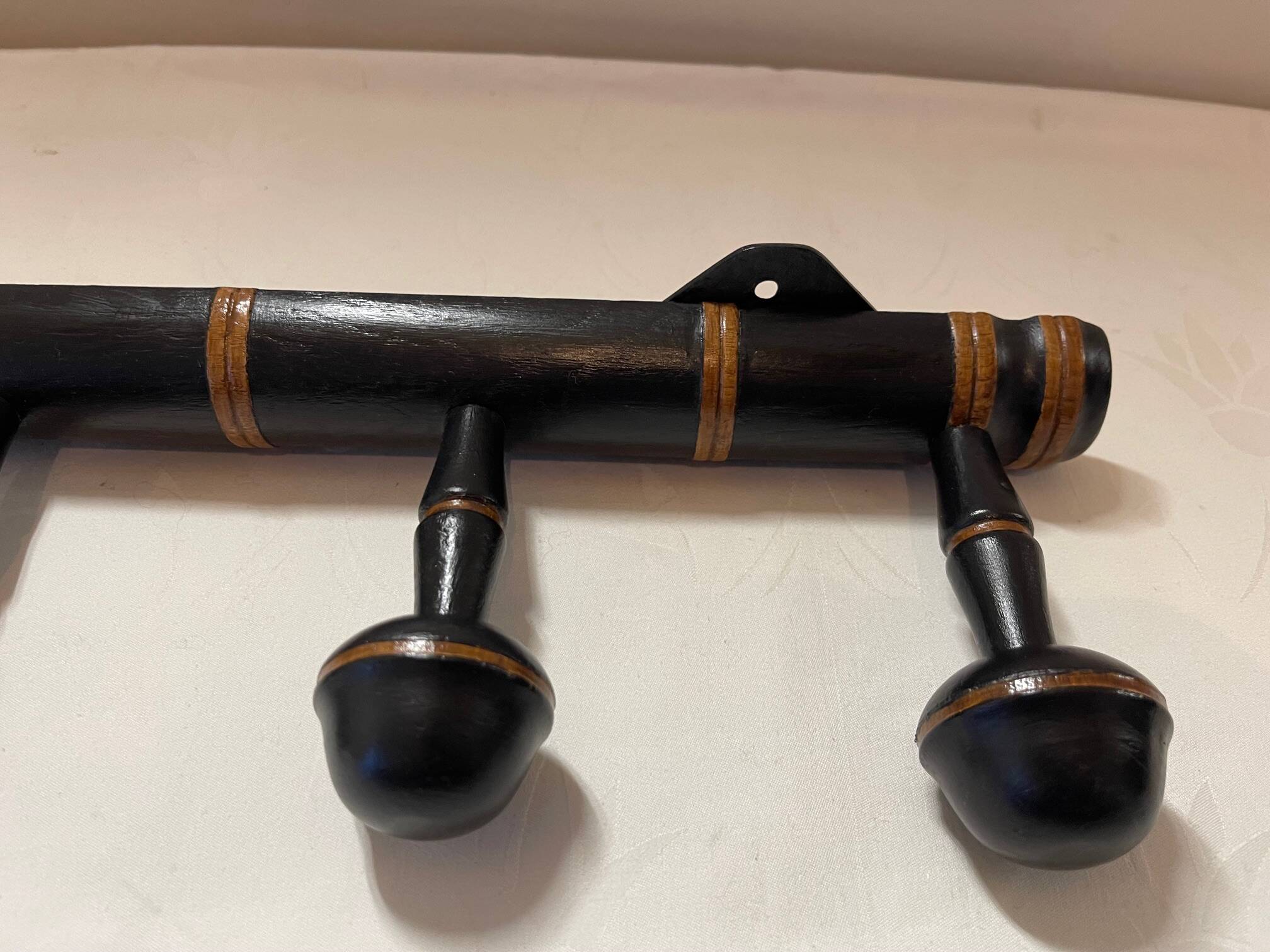 Wooden Coat Rack with 4 Hooks