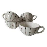 Ensemble 5 tasses vintage Schramberg – décor « Sonja » années 1950