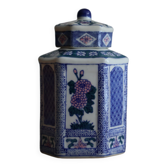 Pot à gingembre en céramique peint à la main hexagonal chinois