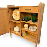 Parisian buffet, raw oak, compass legs, 1950.