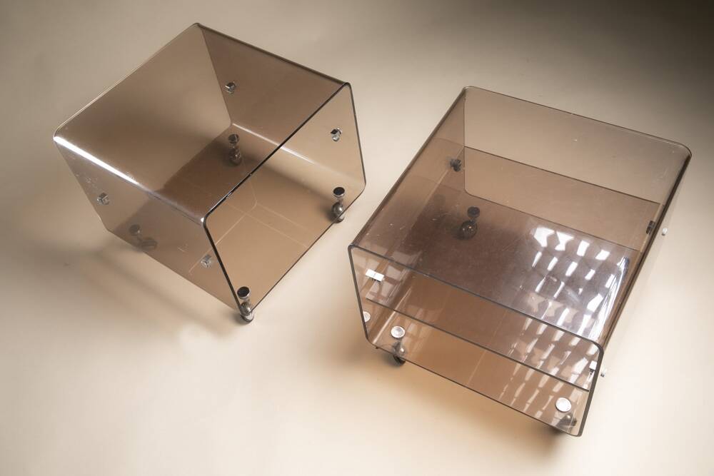 Paire de tables de  chevet Michel Dumas