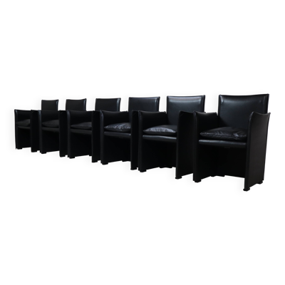 6 fauteuils Break 401 de Mario Bellini pour Cassina