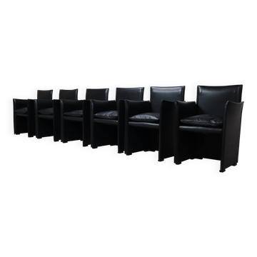 Set of six  Break 401 armchairs by Mario Bellini for Cassina
