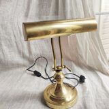 Golden brass desk/banker's lamp