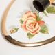 Set of two wall sconces in porcelain with roses, Poland, 1960s.