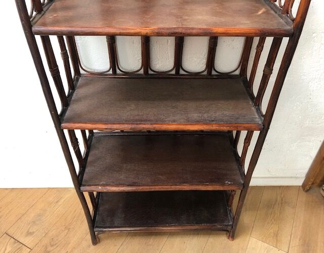 Shelf in rattan and bamboo