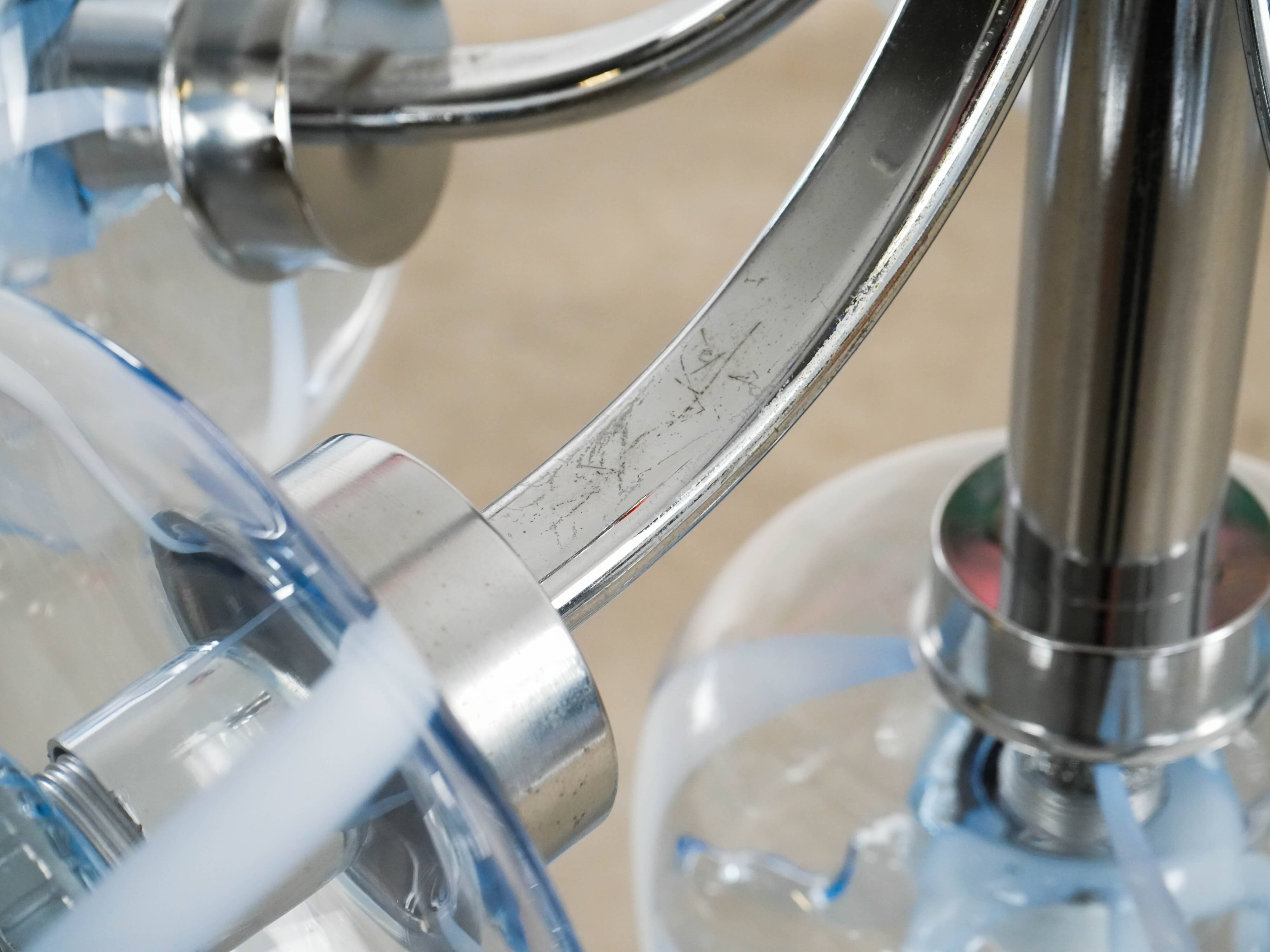 Chandelier, Italian design, Murano glass, 1970s, manufactured in Italy