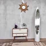 Mini sideboard TV cabinet end of Scandinavian vintage sofa