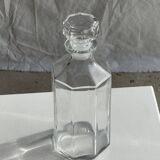 Octagonal glass carafe with stopper, Luminarc France brand