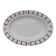 Oval Basque flat green and red porcelain