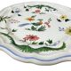 Gien earthenware dessert plate with bird of paradise motif