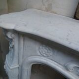 19th century Carrara marble fireplace