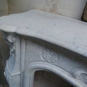 Cheminnée en marbre de Carrara XIXème